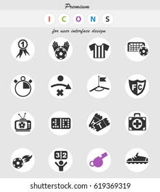 football web icons for user interface design