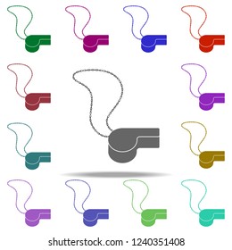 football whistle icon. Elements of Football in multi color style icons. Simple icon for websites, web design, mobile app, info graphics