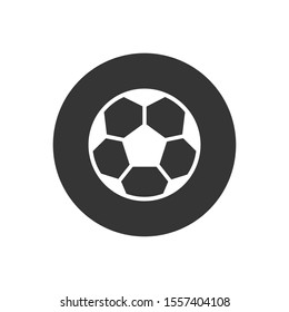 Football white icon isolated on gray. Vector
