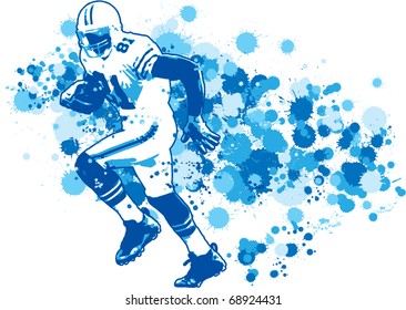 Football Wide Receiver Illustration