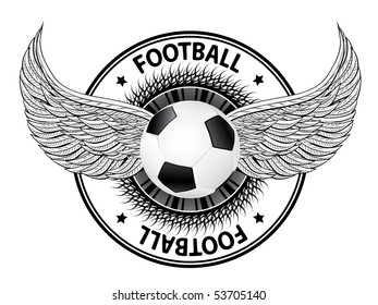 football with wings emblem