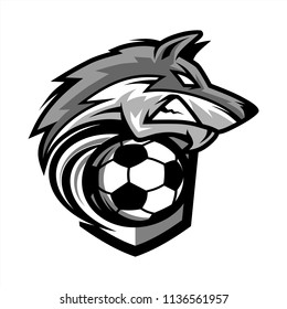 Football Wolf Team Logo