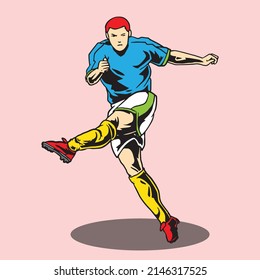 football world cup characters player for poster icon and tshirt
