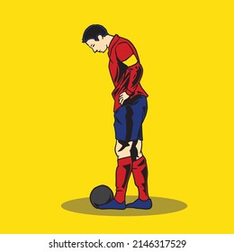 football world cup characters player for poster icon and tshirt
