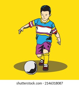 football world cup characters player for poster icon and tshirt