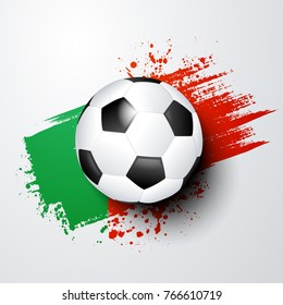 football world or european championship with ball and portugal flag colors.