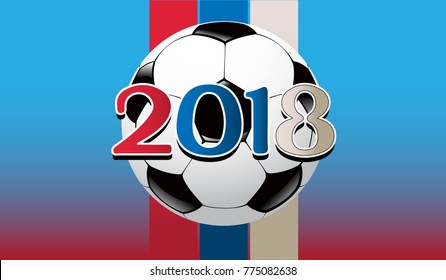 Football year 2018 background