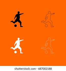 Footballer  set  icon .