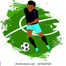 footballer. vector illustration
