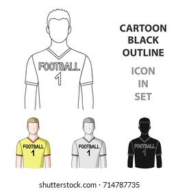 Footballer.Professions single icon in cartoon style vector symbol stock illustration web.