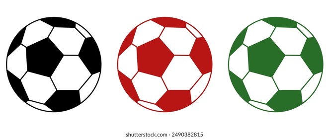 Footballs flat icon. Vector illustration
