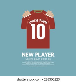 The Football/Soccer Shirt A New Player Contract Signing Concept Vector Illustration