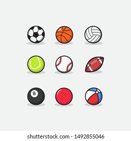 Football&Sport illustration vector icon set