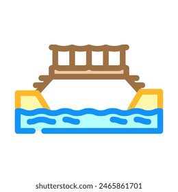Vector de color de la pasarela. símbolo de la pasarela. ilustración de símbolo aislado