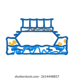 footbridge bridge doodle icon sketch vector. footbridge bridge sign. isolated symbol illustration