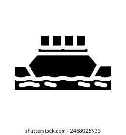footbridge bridge glyph icon vector. footbridge bridge sign. isolated symbol illustration