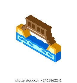 footbridge bridge isometric icon vector. footbridge bridge sign. isolated symbol illustration