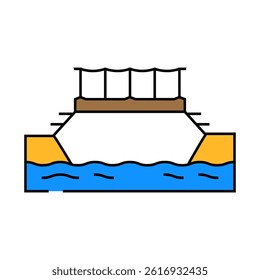 footbridge bridge line icon vector. footbridge bridge sign. isolated symbol illustration