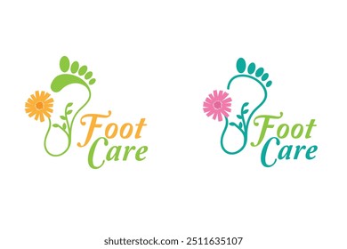 FOOTCARE LOGO, FOOT THERAPY LOGO, PEDICURE LOGO, FOOTPRINT SIGN,FEET, A LOGO