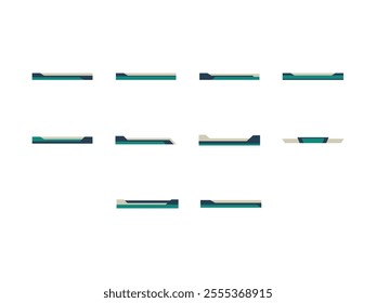 Footer Shape Design Element Set