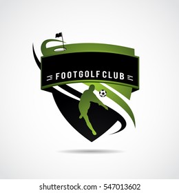 FootGolf logo template. Vector Illustrator eps.10