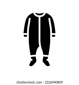footie outfit baby cloth glyph icon vector. footie outfit baby cloth sign. isolated symbol illustration
