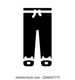 footie pants baby cloth glyph icon vector. footie pants baby cloth sign. isolated symbol illustration