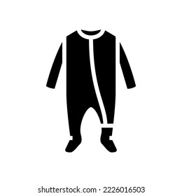 footie sleeper baby cloth glyph icon vector. footie sleeper baby cloth sign. isolated symbol illustration