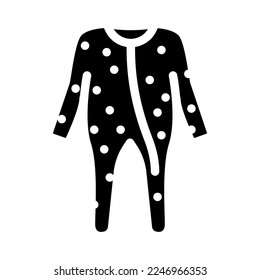 footie sleeper baby cloth glyph icon vector. footie sleeper baby cloth sign. isolated symbol illustration