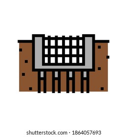 footing reinforcement color icon vector. footing reinforcement sign. isolated symbol illustration