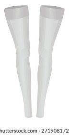 Calcetines largos sin pies. medias. Ilustración vectorial