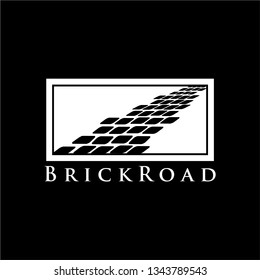 footpath or brick road capital logo design inspiration. logo template. editable vector