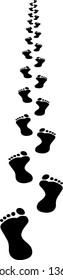 footpath silhouette - vector illustration
