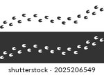 Footpath trail of horse. Sketch design modern web art doodle style