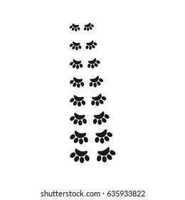 Footprint of animal paw. Abstract vector. For web and mobile applications, illustration design, brochure, banner, presentation, concept poster, cover.