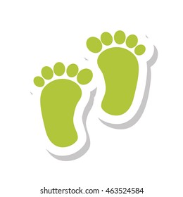 footprint baby isolated icon vector illustration design