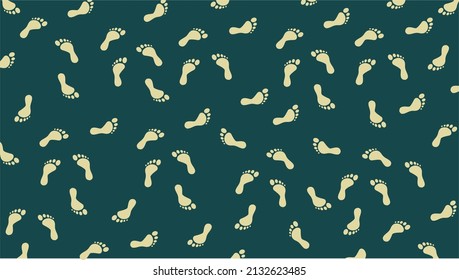 Footprint background with retro color