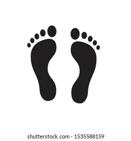 Footprint bare feet vector illustration