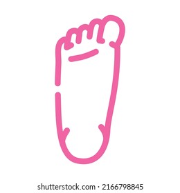 footprint barefoot human color icon vector. footprint barefoot human sign. isolated symbol illustration