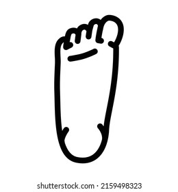 footprint barefoot human line icon vector. footprint barefoot human sign. isolated contour symbol black illustration