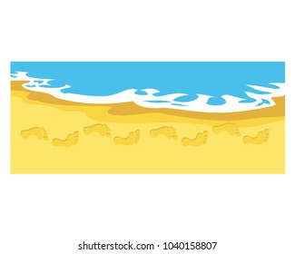 Footprint in the beach