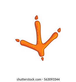 footprint of  bird icon illustration isolated vector sign symbol