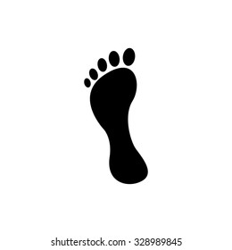 footprint - black vector icon