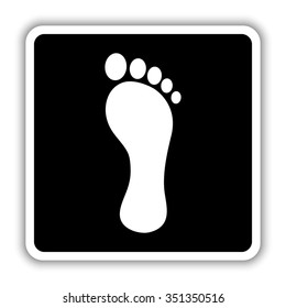 footprint - black vector icon