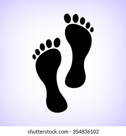 footprint -  black vector icon