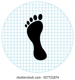 footprint -  black vector icon