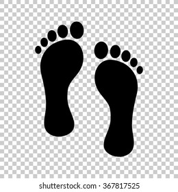 footprint  - black vector icon