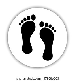 footprint -  black vector icon