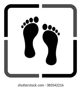 footprint -  black vector icon