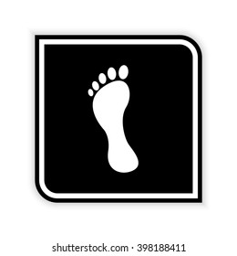 footprint  - black vector icon